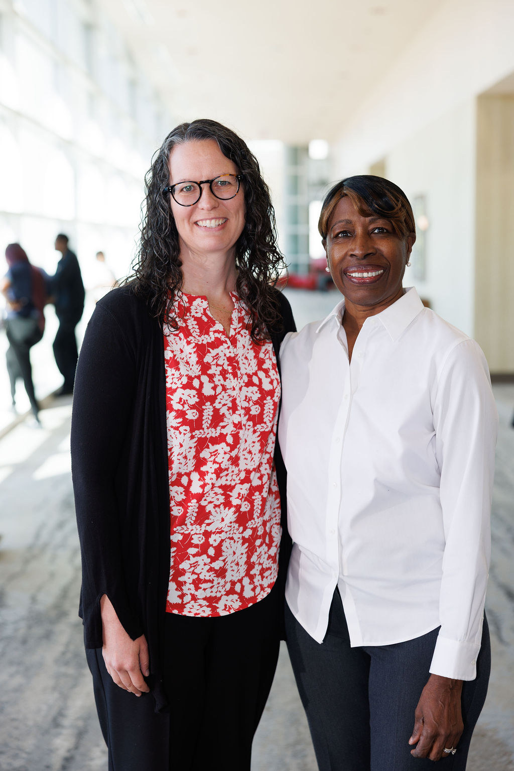 Jacquelyn Daniel with Kim Person's mother, Barbara Goldston